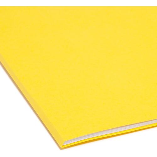 Set of 100 Color yellow Smead File Folder, Reinforced 1/3-Cut Tab, Letter Size, Yellow, 100 per Box (12934)
