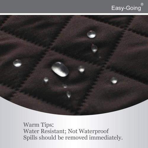 Easy-Going Reversible Couch Cover Soft Mat Sofa Size, Chocolate/Beige | Stain and Tear Resistant Suitable for 3 Cushion Couch Washable Water Resistant Non-slip Furniture Protector Cover for dogs