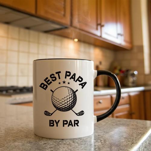 Father’s Day Golf Gifts for Dad - Best Papa by Par Coffee Mug 11oz, Golf Gift for Men, Gifts for Dad, Birthday Golfing Gift for Men Father Papa Pop