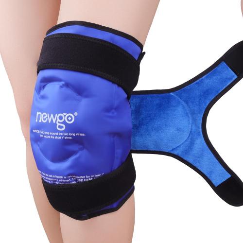 NEWGO Ice Pack for Knee Injuries Reusable, Knee Ice Pack Wrap Around Entire Knees for Replacement Surgery Recovery, Gel Cold Pack Wrap for Meniscus Tear, ACL, Swelling Pain Relief - XL Blue