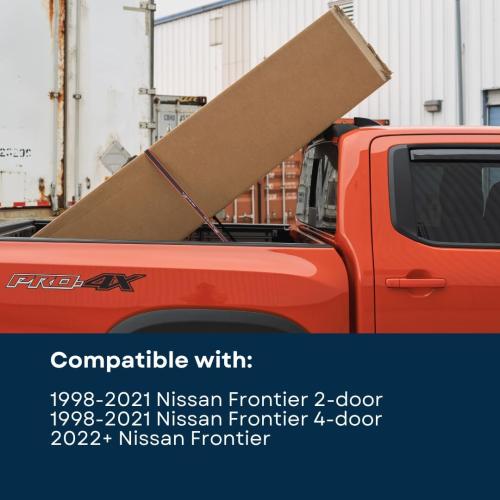 BridgeSport Wingman Utility Spoiler for Trucks - Compatible with Nissan Frontier 2005-2025 – Headache & Ladder Rack, Cab Protection and Large Cargo Management – W004