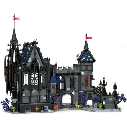 3007Pcs Haunted House Building Set, Halloween Castle Architecture Blocks, 3007Piece Horror Modular Building Kit for Adults & Teens, for Men & Women