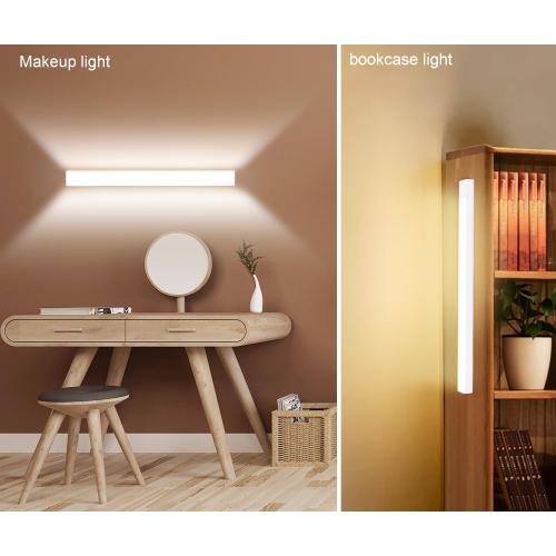 Under Cabinet Lighting 20 Inch, Rechargeable Motion Sensor Light with Stepless Dimming, Daylight White 6000K LED, USB-C Magnetic Closet Light for Kitchen, Stairs, Wardrobe (2 Packs)