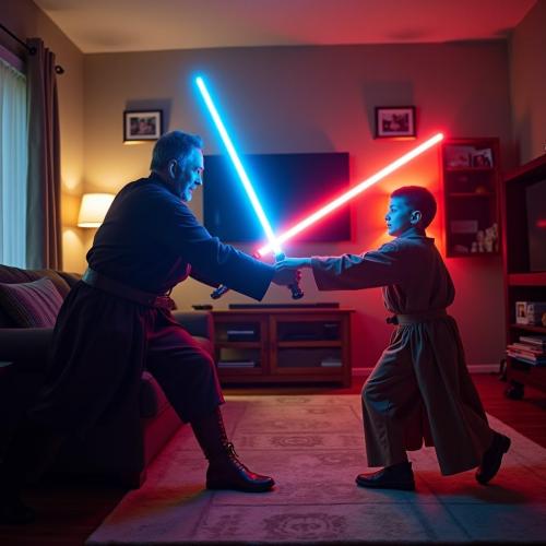 RGB Dueling Lightsaber, Motion Control 39 Sets Sound Effects and 12 Colors Change, Smooth Swing Metal Handle Light Saber for Adults Cosplay Gifts (RGB)