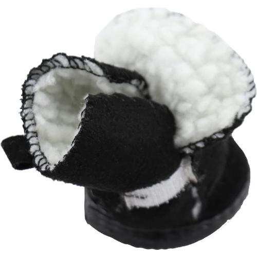 Puppy Snow Booties for Small Dogs, Chihuahua Booties for Winter, Tiny Cat Booties, Cat Shoes for Cold Weather Black Label 4