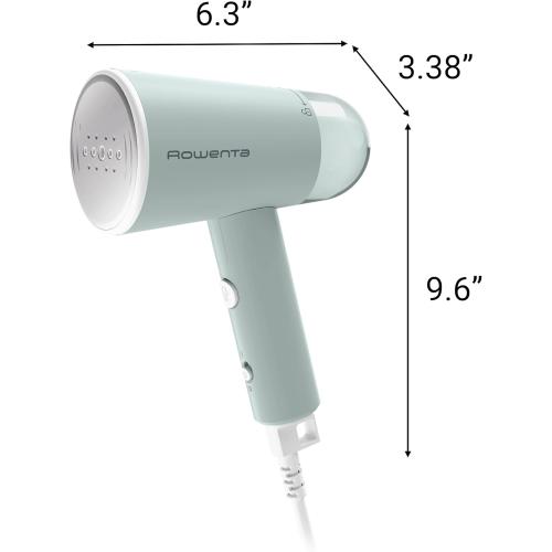 Rowenta Mini Travel Steamer for Clothes, Portable Handheld Steamer with 2.3 Oz Tank, Foldable, 1100 Watts, Ironing, Travel Essentials, Green, DR1014