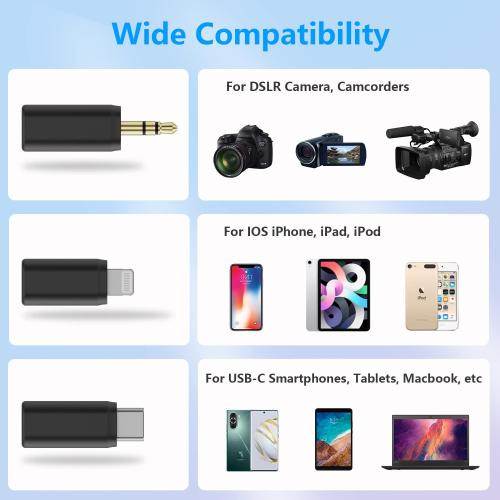 BOYA BOYALINK All-in-One Wireless Lavalier Microphone for iPhone Android DSLR Camera with Charging case, Noise Canceling, 2.4G Dual Channel Lapel Microphone System USB-C for Video Recording Vlogging