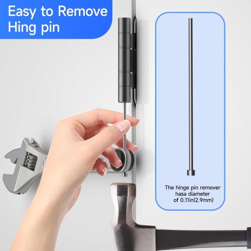 Knuckle Bender Adjustable Door Hinge Tool with Built-in Hinge Pin Remover, Heavy Duty Steel Knuckle Bender for Fixing Sagging or Misaligned Doors, Universal Fit for Residential Hinges