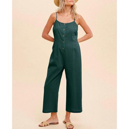 Size L......Womens Linen Cotton Overalls Straps Jumpsuits Casual Loose Jumpers 2025 Baggy Rompers