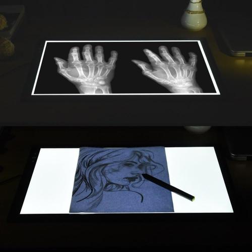 HSK A3 LED Artist tracing Light Box Copy Table, Adjustable High Brightness Light Pad for Tatto Drawing, Sketching, Animation,Diamond Painting Accessories