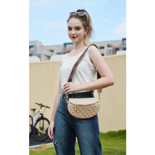 Eslcorri Small Crossbody Sling Bag for Women Trendy - Fanny Packs Leather Chest Belt Bum Bag Anti Theft Purse for Travel