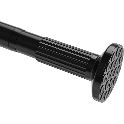 Tension Curtain Rod, 51-126 Inch,Spring Closet Rod, for Windows or Shower, Easy to Install, No Drilling, No Rust, for Bathroom, Rod Diameter 1.26 Inches, Black,Umimile