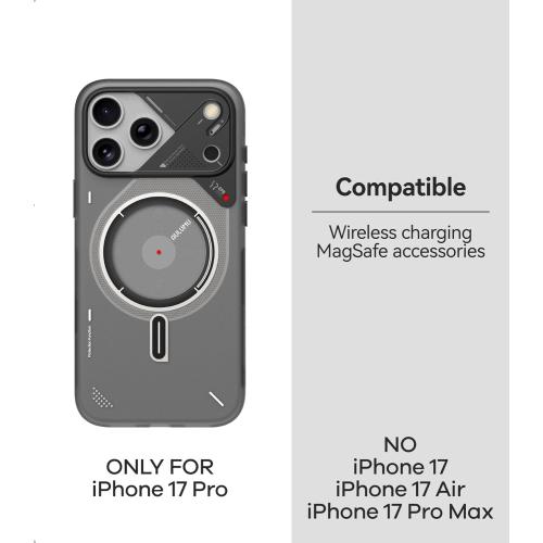 Aulumu A17 iPhone 17 Pro Magnetic Thermal Case | CoolHyper | with Camera Control | IMD Technology | Compatible with Magsafe | Touch Translucent White