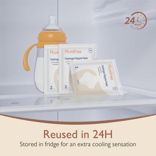 6 Pack Hydrogel Nipple Gel Pads for Breastfeeding: Soothing Nursing Pads Reusable Instant Cooling Relief | Promotes Healing Irritated Nipples - 6 Packs(12 Count)