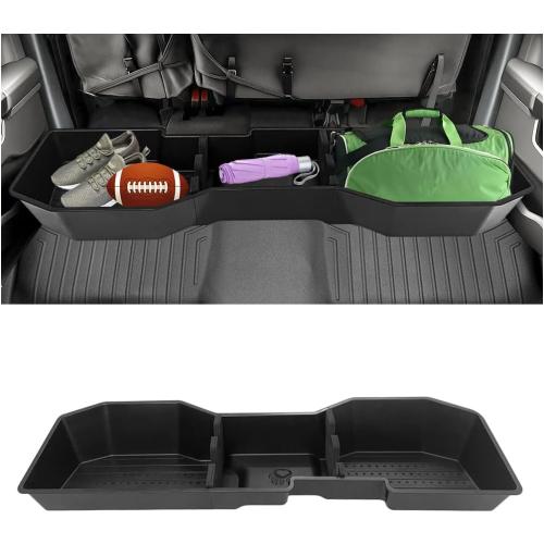 MAXDOM Under Seat Storage Fit for (2007-2018) Chevy Silverado 1500/GMC Sierra 1500 (2007-2019) 2500HD 3500HD Crew Cab Rear Underseat Organizer Box