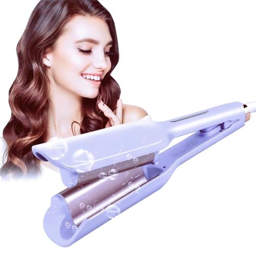 Double Barrel Curling Iron Hair Curler, 1.25 Inch (32mm) Hair Waver, 2 Barrel Wavy Hair Curler Curling Wand, Beach Wave Crimper Iron for Short Long Hair Dual Voltage