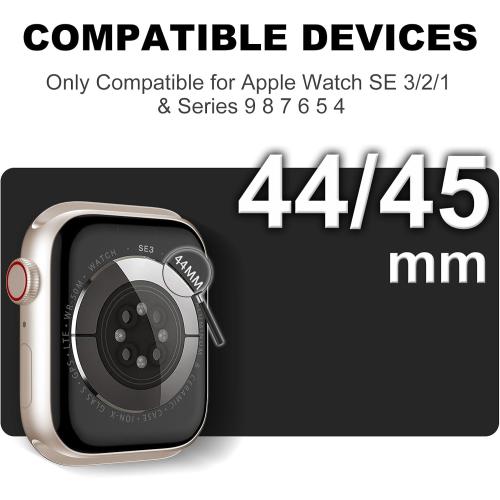 XYF Compatible for Crystal Clear Apple Watch Bands 45/44mm GlitterBlue | Sport Strap & Bumper Case Cover for Men Women, Crystal Clear Jelly, Compatible iWatch Ultra 3 2 Series 11 10 9 8 7 SE 6 5 4 3