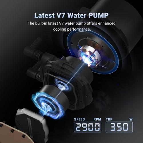 Size 360mm Color Black ID-COOLING FX360 PRO Liquid CPU Cooler for Desktop - 360mm AIO Cooler, 3 x 120mm High-efficient Fans, Special CD Pattern Pump Header, Intel & AMD Compatible