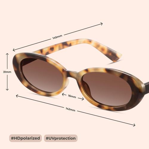miyya Old Money Polarized Oval Sunglasses – 2025 Edition, UV400 Protection, Feather-Light Fit & Trendy Colors