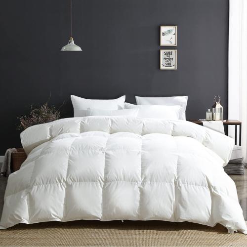 APSMILE Duvet Insert Oversized Queen,Fluffy Down Feather Fibers Comforter | 100% Organic Cotton Cover,Machine Washable,Oeko-Tex Certified Hypoallergenic,Luxury Hotel Bed Quilt,Medium Warm Blanket,White