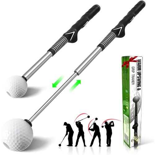Retractable Golf Swing Trainer - Pro Handed Click Stick Golf Grip Trainer | Golf Grip Swing Training Aid Ideal for Beginners