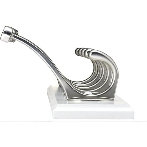 Richelieu Hardware T030210195 Transitional Hook Rack 25-5/8 in (650 mm), White and Brushed Nickel