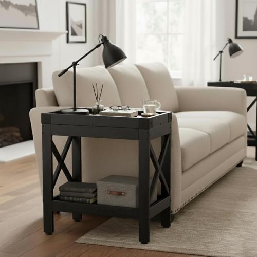 Narrow Side Table, End Table,Sofa Side Table, End Table Nightstand for Bedroom, Living Room, Small Spaces