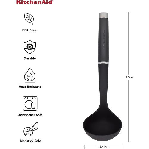 2PACK....KitchenAid KO006OHOBA Gourmet Nylon Ladle,Black