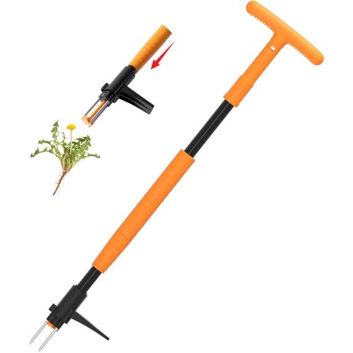 Weed Puller Tool, Fully Stand Up Weeding Tool With 3 Claws - Zero Bending and Back Saver, Effortless and Efficient Weed Remover, Durable and Lightweight Weeder, Ideal for Effortless Weed Removal