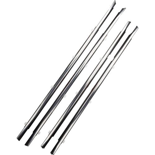Dasbecan 4Pcs Weatherstrip Window Seal Chrome Car Window Moulding Trim Compatible with Honda Accord 2008-2012 Replaces#72410-TA0-A01 72450-TA0-A01 72910-TA0-A01 72950-TA0-A01