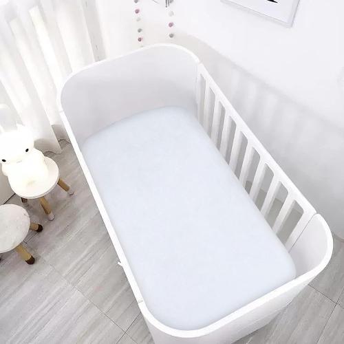 Satin Crib Sheet Soft & Silky Fitted Crib Mattress Sheet (52x28x8) for Boys and Girls, Baby Crib Sheets for Standard Crib Mattress, Silk Crib Sheets for Baby Hair and Skin White Crib Sheets