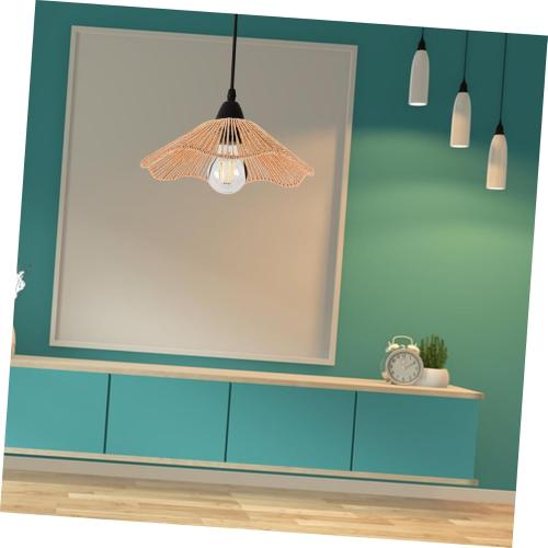 Garneck Stylish Handwoven Lampshade for Table Lamps Minimalist Ceiling Light Cover for Bedroom Living Room and Festival Decor Soft Diffused Lighting for Inviting Atmosphere