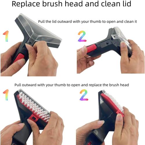 FH14050 Multi Purpose Tools Brush Replacement Parts Compatible with Hoover CleanSlate Portable Machine FH14050 FH15000V FH14052 BH14000V FH14000 FH14010 FH14020 Tough Stain Brush Tool Attachments(1 3)