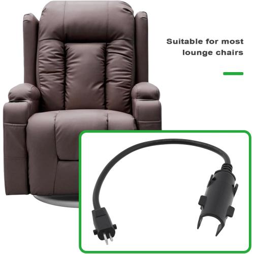 2 Pin Male to 5 Pin Female Conversion Cable for Lift Chair Electric Recliner (28cm)