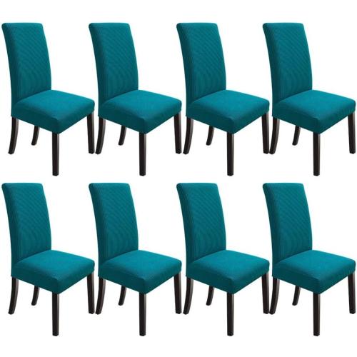 NORTHERN BROTHERS Chair Covers Stretch Chair Covers, 8 Pack Chair Slipcovers Dining Chair Protector Cover for Hotel, Dining Room, Banquet (Teal)