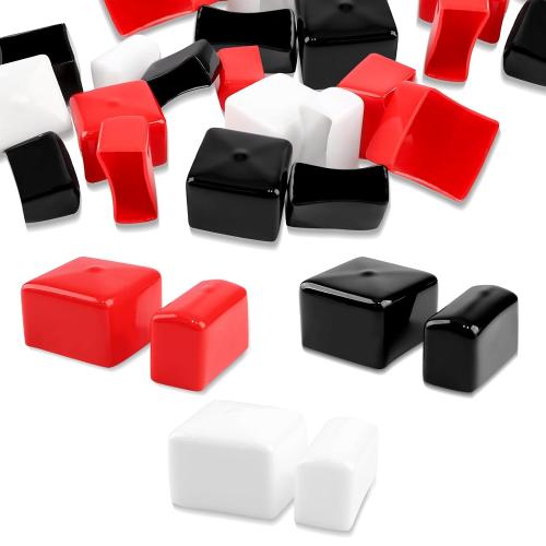 40 Pack 1-5/8 White Strut Channel End Caps - Square Soft PVC Cap for Metal Channels, Safety Protective Cover for Unistrut, Tool-Free for HVAC & Mechanical System