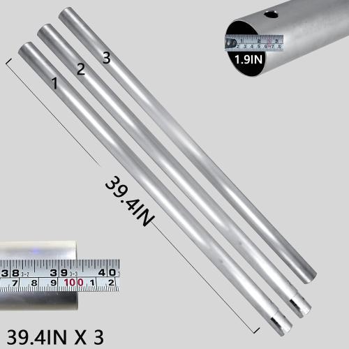 118/3m Stainless Metal Tube Crossbar for Studio Backdrop Wall Mount System - Holder Pole