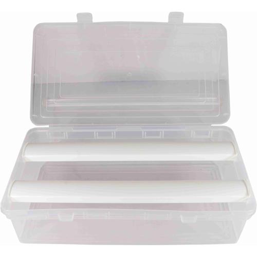 Clear Plastic Bangle Storage Box with 2 Rod Partitions, Transparent Jewelry Organizer for Bangles, Bracelets, Travel-Friendly Chudi Box