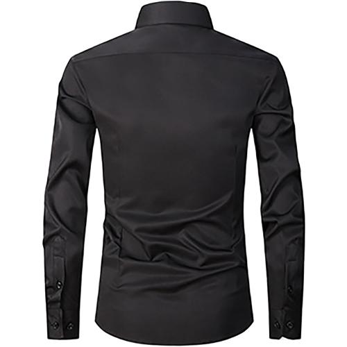 Soze L...SoptoToxodo Mens Shirt Classic Commuting Dress Plain Clothes for Business Commercial
