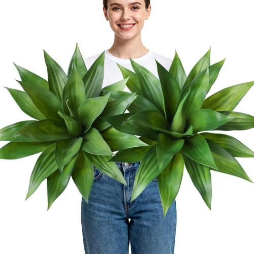 VeriNatural Artificial Agave Plant,23in Faux Plants Outdoor Decor,UV Resistant Large Potted Greenery,Realistic Plastic Succulents for Patio Porch Entryways Office Garden, ‼️only 1‼️