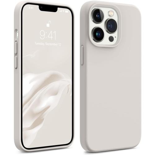 AOTESIER Magnetic for iPhone 13 Pro Max Case, [Compatible with MagSafe] [Military Shockproof Protection] Silicone Phone Case with Soft Anti-Scratch Microfiber Lining, 6.7 inch, Stone