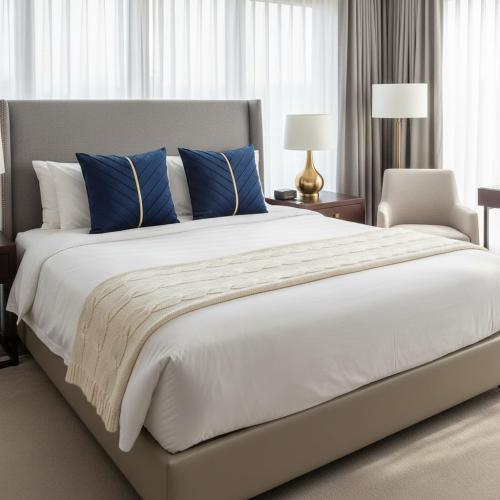 Tosleo Navy Blue Pillow Covers 18 x 18 inch Pack of 2 with Gold Leather Soft Velvet Throw Pillow Covers Decorative Couch Pillowcases Luxury Modern Pillow Cover Spring Home Decor