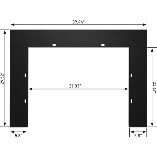 Fireplace Insert Trim Kit for 30.51 W x 24.92 H，Black，B0BBR2PHHK, Only Suitable for Rodalflame Size-Matched Fireplaces