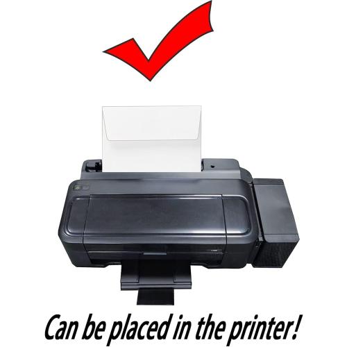 120 Qty Printable A4 Invitation Envelopes 4.25 x 6.25 Cards, Self Seal 120GSM white Paper Envelopes for Invitations, Papers, Photos, Documents, Wedding, Baby Shower, Easy to Seal and Peel