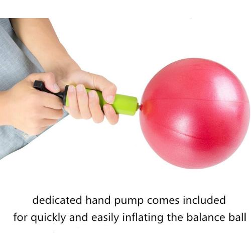 Mini Fitness Exercise Ball Kit with Hand Pump for Yoga, Pilates, Body Balance, Core Training and Stability, 8