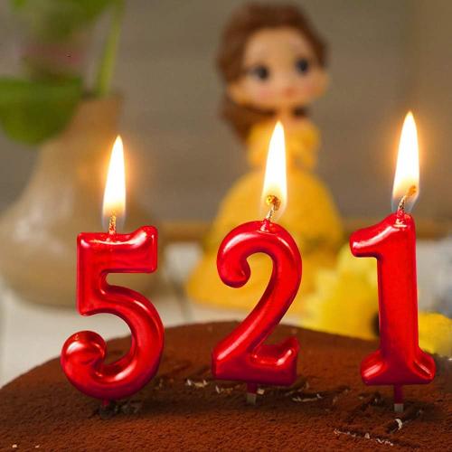 Red Birthday Candles 2 Candle 2nd Two Years Cake Bady Roman Numberal Cool Number Candle No 20 21 22 23 25 24 26 28 27 29