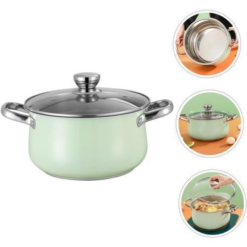 Mobestech Stainless Steel Stock Pot with Lid Heavy-Duty Cooking Pot for Soup and Stew Large Capacity Induction-Compatible Kitchen Cookware