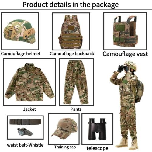 Klocerg Army Costume Boy Soldier Full Set Role Playing Special Forces Children's Costume Military Personnel