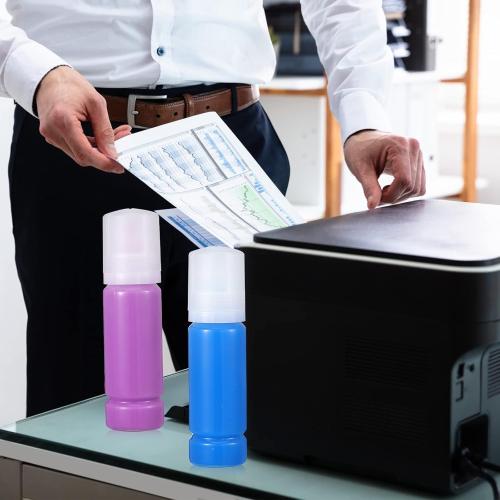 Zubebe 12 Pieces 70ml Empty 502 Ink Refill Bottles Universal Empty Ink Bottles