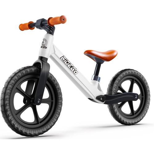 Ridego 12 or 14 Inch Balance Bike for Kids 3-7 Year Old,Lightweight Kids Bike with Adjustable Seat, Push Bicycle with Air Rubber Tires，Ride-on Toys Birthday Gift